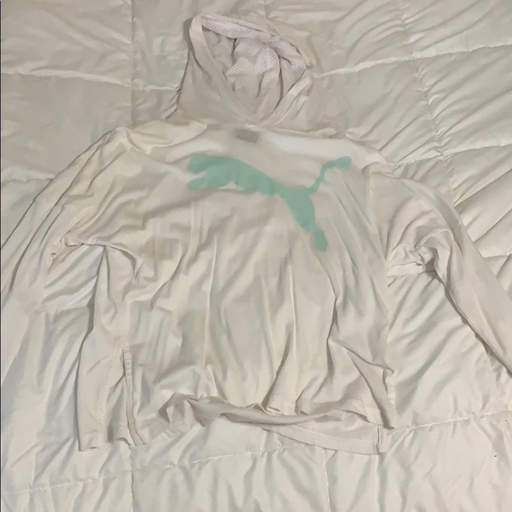 White long sleeve with hood